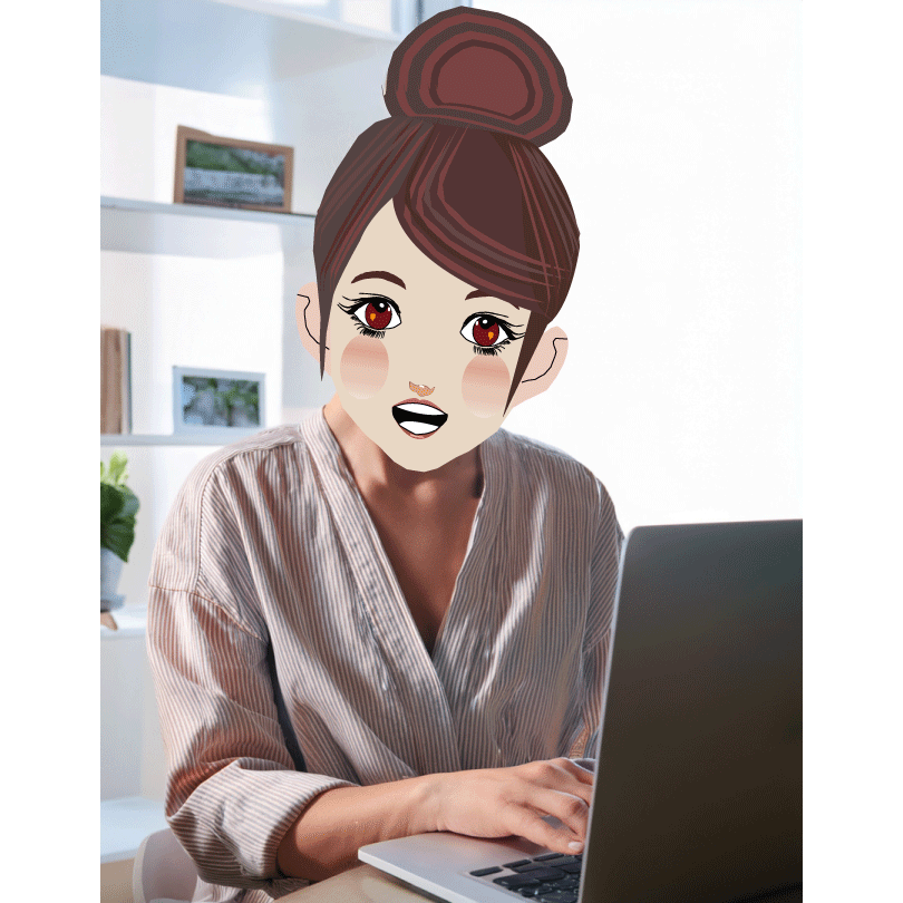 blogを更新するママ